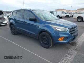 ✅ 2018 Ford Escape S • VIN: 1FMCU0F73JUA35157 • Lot: 43459688. Listed on IAAI with 52,053 mi. Free auction sales archive from the USA and detailed vehicle history report at DreamBid. Image 1.