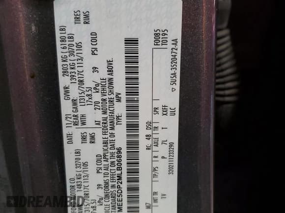 ✅ 2021 Ford Bronco • VIN: 1FMEE5DP2MLB06896 • Lot: 80565015. Wystawiony na Copart z przebiegiem 82 571 mil. Bezpłatny archiwum sprzedaży aukcyjnych z USA i szczegółowy raport historii pojazdu na DreamBid. Zdjęcie 13.