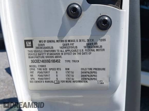 2006 Chevrolet Silverado 1500 Work Truck с VIN 3GCEC14XX6G186452, выставлен на аукционе IAAI как лот 42529718 с пробегом 403 851 миль миль и . История ставок и продаж доступна на DreamBid. Изображение 9.