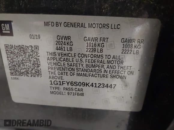 ✅ 2019 Chevrolet Bolt EV LT • VIN: 1G1FY6S09K4123447 • Лот: 43576998. Опубликован ранее на IAAI с пробегом 162 149 миль. Бесплатный доступ к архиву аукционных продаж из США и подробный отчёт об истории автомобиля на DreamBid. Изображение 9.