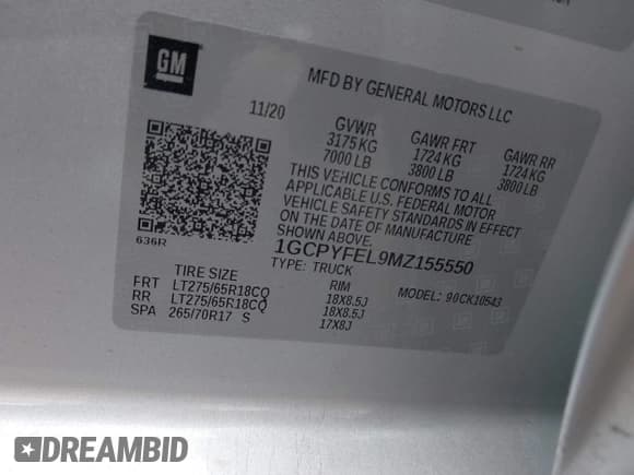 ✅ 2021 Chevrolet Silverado 1500 LT Trail Boss • VIN: 1GCPYFEL9MZ155550 • Lot: 42785163. Wystawiony na IAAI z przebiegiem 33 322 mil. Bezpłatny archiwum sprzedaży aukcyjnych z USA i szczegółowy raport historii pojazdu na DreamBid. Zdjęcie 9.