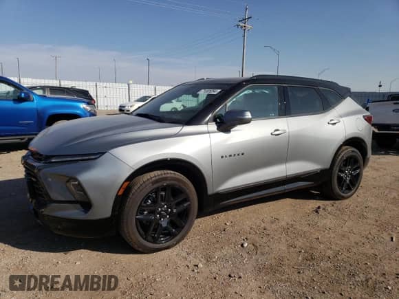 2023 Chevrolet Blazer RS with VIN 3GNKBKRS8PS219768, listed as a Copart auction lot 71085094 with 13,853 mi miles and Salvage title. Bid and sale history available at DreamBid. Image 1.