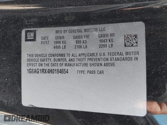 ✅ 2017 Cadillac ATS AWD • VIN: 1G6AG1RX4H0184654 • Lot: 42732017. Listed on IAAI with 110,648 mi. Free auction sales archive from the USA and detailed vehicle history report at DreamBid. Image 9.