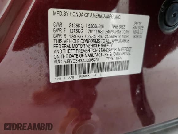 ✅ 2018 Acura MDX • VIN: 5J8YD3H3XJL008258 • Лот: 68326925. Опубликован ранее на Copart с пробегом 33 535 миль. Бесплатный доступ к архиву аукционных продаж из США и подробный отчёт об истории автомобиля на DreamBid. Изображение 13.