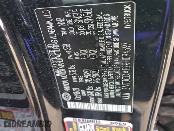 ✅ 2024 Hyundai Santa Cruz Night Edition • VIN: 5NTJCDAF2RH094597 • Лот: 93751645. Опубликован ранее на Copart с пробегом 21 930 миль. Бесплатный доступ к архиву аукционных продаж из США и подробный отчёт об истории автомобиля на DreamBid. Изображение 12.