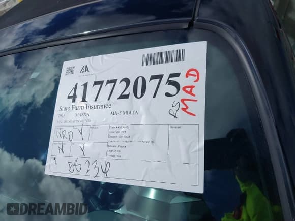 ✅ 2016 Mazda MX-5 Miata Club • VIN: JM1NDAC78G0115478 • Lot: 41772075. Wystawiony na IAAI z przebiegiem 58 236 mil. Bezpłatny archiwum sprzedaży aukcyjnych z USA i szczegółowy raport historii pojazdu na DreamBid. Zdjęcie 17.