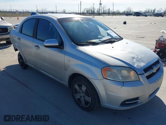 ✅ 2007 Chevrolet Aveo LS • VIN: KL1TD566X7B124986 • Lot: 41272696. Wystawiony na IAAI z przebiegiem Nie podano. Bezpłatny archiwum sprzedaży aukcyjnych z USA i szczegółowy raport historii pojazdu na DreamBid. Zdjęcie 1.