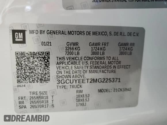 ✅ 2021 Chevrolet Silverado 1500 RST • VIN: 3GCUYEET2MG225371 • Lot: 71009395. Wystawiony na Copart z przebiegiem 114 104 mil. Bezpłatny archiwum sprzedaży aukcyjnych z USA i szczegółowy raport historii pojazdu na DreamBid. Zdjęcie 13.