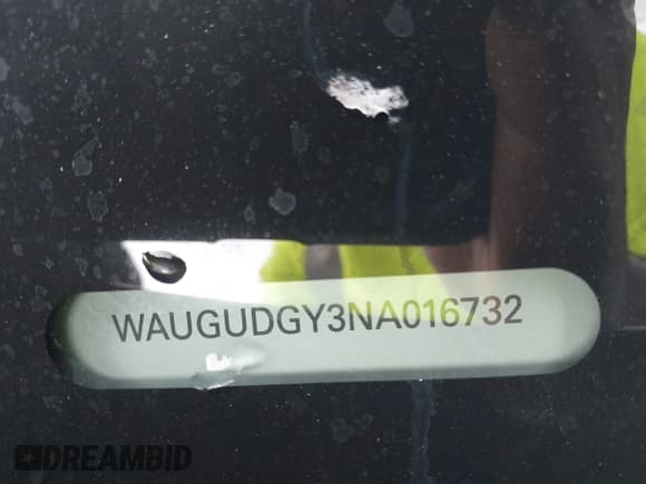 ✅ 2022 Audi A3 Premium • VIN: WAUGUDGY3NA016732 • Lot: 43298404. Listed on IAAI with 54,131 mi. Free auction sales archive from the USA and detailed vehicle history report at DreamBid. Image 18.