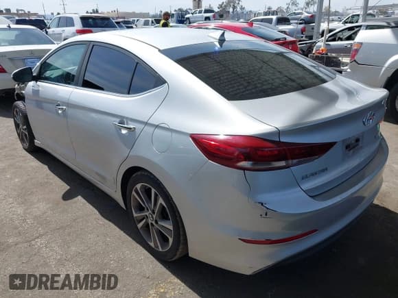 ✅ 2017 Hyundai Elantra Limited • VIN: 5NPD84LF9HH057863 • Lot: 41765378. Listed on IAAI with 80,646 mi. Free auction sales archive from the USA and detailed vehicle history report at DreamBid. Image 3.