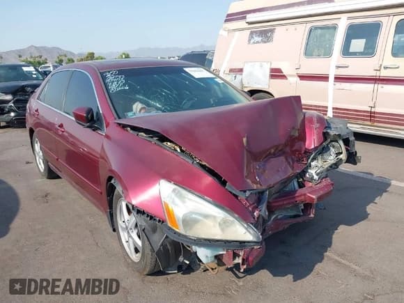✅ 2003 Honda Accord EX • VIN: 1HGCM56733A138733 • Lot: 39682667. Listed on IAAI with Not provided. Free auction sales archive from the USA and detailed vehicle history report at DreamBid. Image 1.