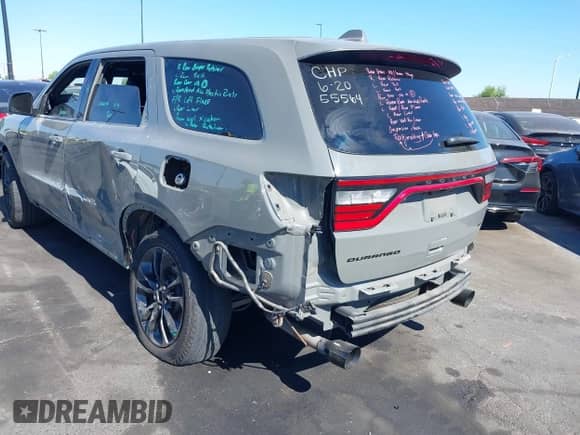 2021 Dodge Durango GT with VIN 1C4RDHDG1MC689049, listed as a IAAI auction lot 42655128 with 112,896 mi miles and . Bid and sale history available at DreamBid. Image 3.