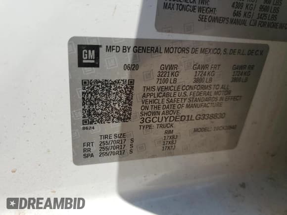 ✅ 2020 Chevrolet Silverado 1500 LT • VIN: 3GCUYDED1LG338830 • Lot: 70408964. Wystawiony na Copart z przebiegiem 121 827 mil. Bezpłatny archiwum sprzedaży aukcyjnych z USA i szczegółowy raport historii pojazdu na DreamBid. Zdjęcie 12.