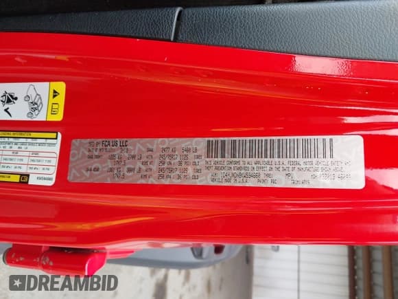 ✅ 2019 Jeep Wrangler Unlimited Sport S • VIN: 1C4HJXDN8KW594660 • Lot: 43354133. Listed on IAAI with 96,200 mi. Free auction sales archive from the USA and detailed vehicle history report at DreamBid. Image 9.