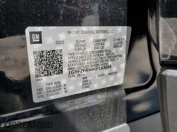 ✅ 2019 Cadillac XT4 AWD Sport • VIN: 1GYFZFR48KF193694 • Lot: 59307803. Listed on Copart with 13,220 mi. Free auction sales archive from the USA and detailed vehicle history report at DreamBid. Image 13.