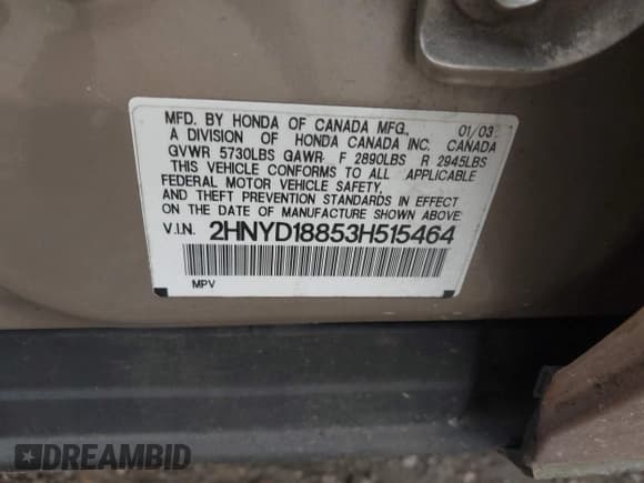 ✅ 2003 Acura MDX Touring • VIN: 2HNYD18853H515464 • Lot: 42738086. Wystawiony na IAAI z przebiegiem Nie podano. Bezpłatny archiwum sprzedaży aukcyjnych z USA i szczegółowy raport historii pojazdu na DreamBid. Zdjęcie 9.