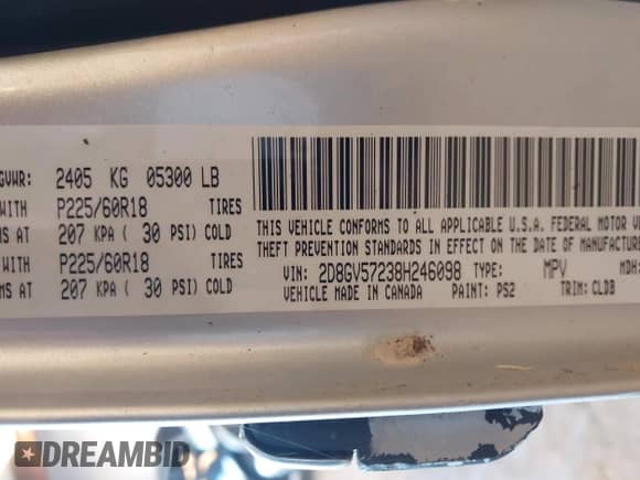 2008 Dodge Magnum R/T с VIN 2D8GV57238H246098, выставлен на аукционе IAAI как лот 43409552 с пробегом 123 704 миль миль и . История ставок и продаж доступна на DreamBid. Изображение 9.