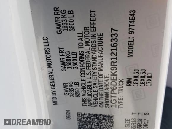 ✅ 2024 GMC Canyon 4WD AT4 • VIN: 1GTP6DEK9R1216337 • Lot: 73501714. Wystawiony na Copart z przebiegiem 4 375 mil. Bezpłatny archiwum sprzedaży aukcyjnych z USA i szczegółowy raport historii pojazdu na DreamBid. Zdjęcie 12.