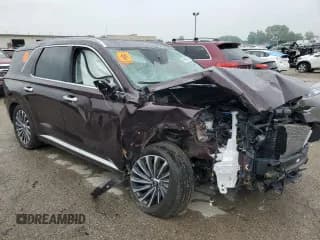 ✅ 2024 Hyundai Palisade Calligraphy • VIN: KM8R7DGE6RU727401 • Лот: 61885204. Опубликован ранее на Copart с пробегом 12 443 миль. Бесплатный доступ к архиву аукционных продаж из США и подробный отчёт об истории автомобиля на DreamBid. Изображение 4.