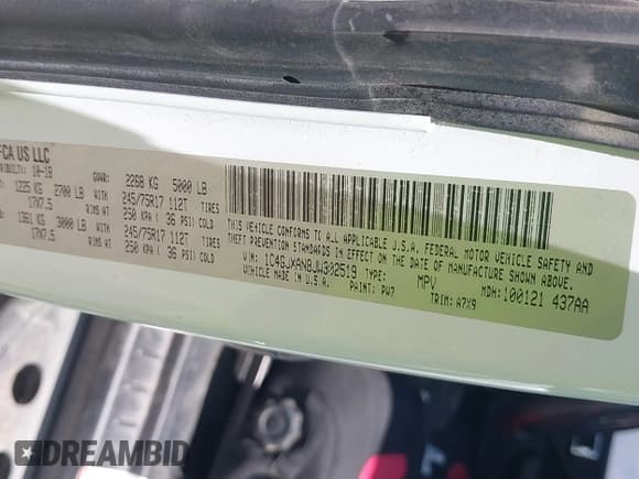 ✅ 2018 Jeep Wrangler Sport • VIN: 1C4GJXAN8JW302519 • Лот: 42331871. Опубликован ранее на IAAI с пробегом 51 639 миль. Бесплатный доступ к архиву аукционных продаж из США и подробный отчёт об истории автомобиля на DreamBid. Изображение 9.