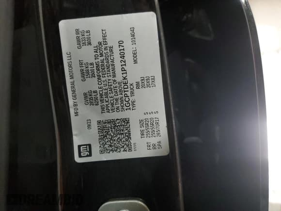 ✅ 2023 Chevrolet Colorado 4WD Z71 • VIN: 1GCPTDEK1P1240170 • Лот: 78650834. Опубликован ранее на Copart с пробегом 7 526 миль. Бесплатный доступ к архиву аукционных продаж из США и подробный отчёт об истории автомобиля на DreamBid. Изображение 12.