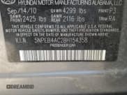 ✅ 2011 Hyundai Sonata GLS • VIN: 5NPEB4AC2BH154358 • Lot: 72784514. Listed on Copart with 197,508 mi. Free auction sales archive from the USA and detailed vehicle history report at DreamBid. Image 13.