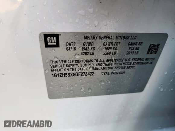 2016 Chevrolet Malibu Premier z VIN 1G1ZH5SX8GF273422, wystawiony jako Copart lot #71716295 z przebiegiem 136 144 mil mil oraz Czysty tytuł • Clean title. Historia ofert i sprzedaży dostępna na DreamBid. Obrazek 13.