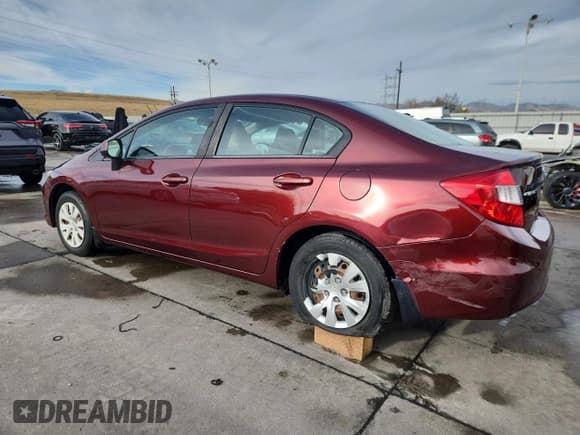 ✅ 2012 Honda Civic LX • VIN: 19XFB2F54CE105588 • Lot: 91608385. Wystawiony na Copart z przebiegiem 189 601 mil. Bezpłatny archiwum sprzedaży aukcyjnych z USA i szczegółowy raport historii pojazdu na DreamBid. Zdjęcie 2.