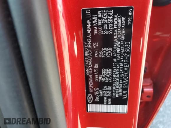 ✅ 2023 Hyundai Tucson SEL • VIN: 5NMJFCAE7PH213830 • Lot: 61411244. Wystawiony na Copart z przebiegiem 29 888 mil. Bezpłatny archiwum sprzedaży aukcyjnych z USA i szczegółowy raport historii pojazdu na DreamBid. Zdjęcie 14.