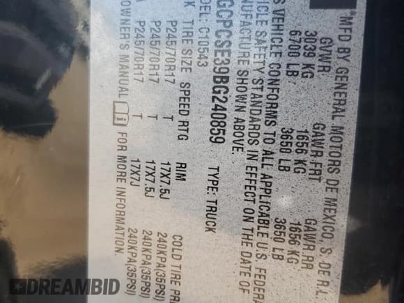 ✅ 2011 Chevrolet Silverado 1500 Xtra Fuel Economy • VIN: 3GCPCSE39BG240859 • Lot: 76621064. Listed on Copart with 155,431 mi. Free auction sales archive from the USA and detailed vehicle history report at DreamBid. Image 12.