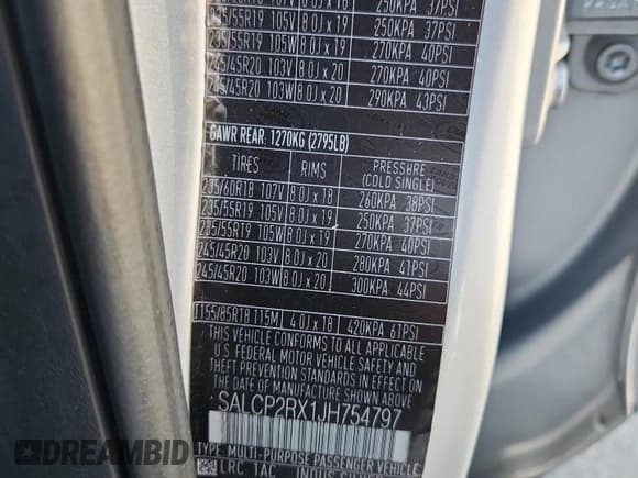 ✅ 2018 Land Rover Discovery Sport SE • VIN: SALCP2RX1JH754797 • Lot: 89832755. Listed on Copart with 83,688 mi. Free auction sales archive from the USA and detailed vehicle history report at DreamBid. Image 14.