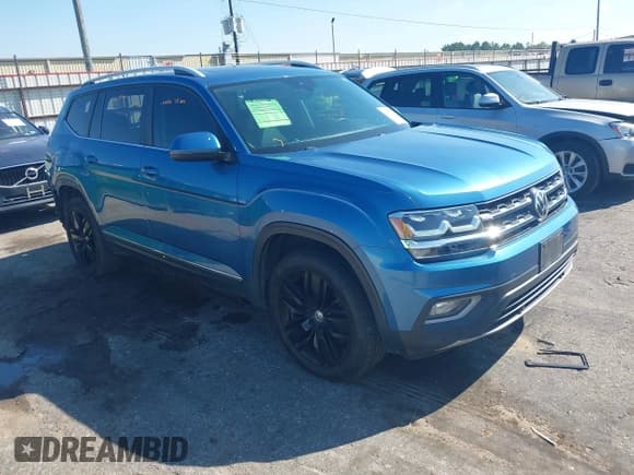 ✅ 2019 Volkswagen Atlas SEL • VIN: 1V2ER2CAXKC566727 • Lot: 43550675. Listed on IAAI with 106,644 mi. Free auction sales archive from the USA and detailed vehicle history report at DreamBid. Image 1.