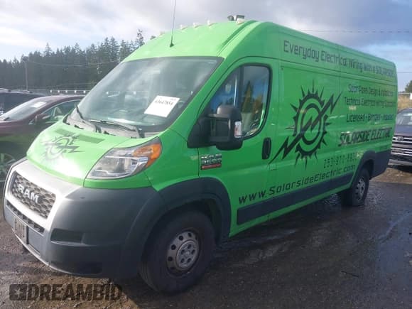 ✅ 2019 Ram ProMaster Cargo • VIN: 3C6URVJG6KE512511 • Lot: 43647854. Listed on IAAI with 71,797 mi. Free auction sales archive from the USA and detailed vehicle history report at DreamBid. Image 2.