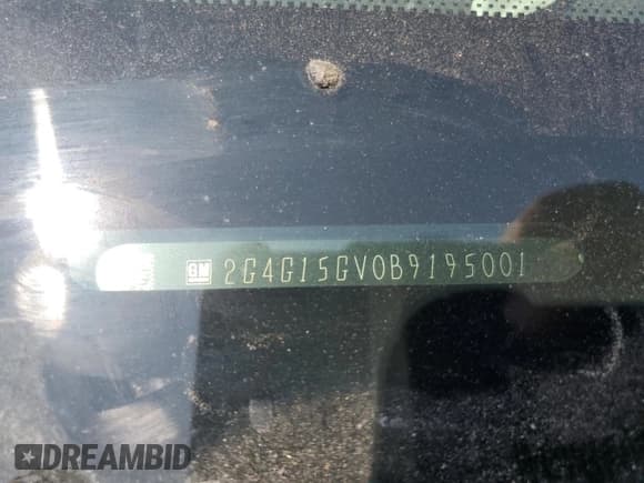 ✅ 2011 Buick Regal CXL Turbo TO7 • VIN: 2G4G15GV0B9195001 • Lot: 62126695. Listed on Copart with 77,461 mi. Free auction sales archive from the USA and detailed vehicle history report at DreamBid. Image 12.