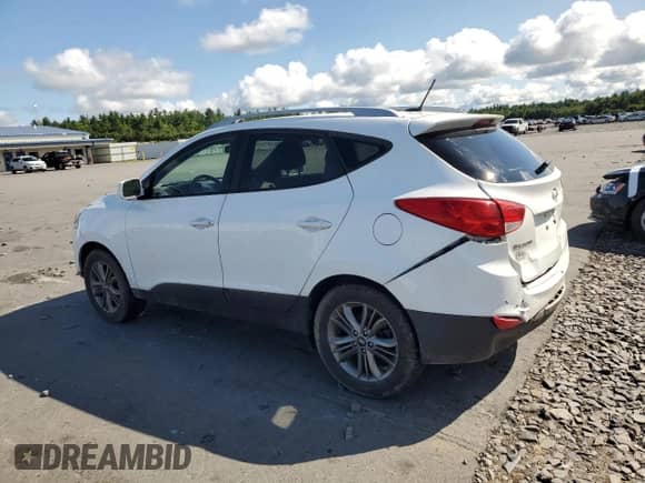 2014 Hyundai Tucson SE z VIN KM8JUCAG8EU847222, wystawiony jako Copart lot #67950664 z przebiegiem 146 275 mil mil oraz Szkoda całkowita • Salvage title. Historia ofert i sprzedaży dostępna na DreamBid. Obrazek 2.