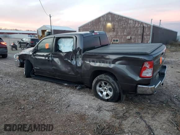 2021 Ram 1500 Big Horn with VIN 1C6SRFFM4MN655872, listed as a Copart auction lot 81506234 with Not provided miles and Salvage title. Bid and sale history available at DreamBid. Image 2.