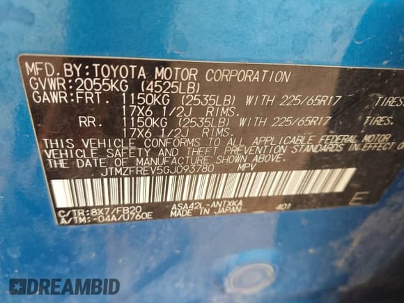 ✅ 2016 Toyota RAV4 LE • VIN: JTMZFREV5GJ093780 • Lot: 43091867. Wystawiony na IAAI z przebiegiem 135 005 mil. Bezpłatny archiwum sprzedaży aukcyjnych z USA i szczegółowy raport historii pojazdu na DreamBid. Zdjęcie 9.