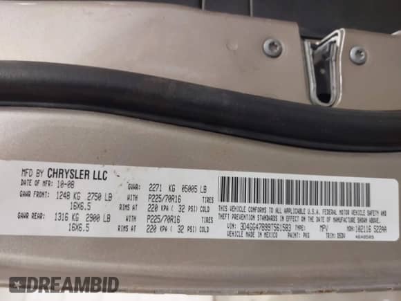 2009 Dodge Journey SE z VIN 3D4GG47B99T561583, wystawiony jako IAAI lot #43402002 z przebiegiem 137 189 mil mil oraz . Historia ofert i sprzedaży dostępna na DreamBid. Obrazek 9.