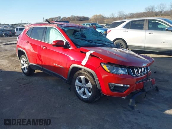 ✅ 2020 Jeep Compass Altitude • VIN: 3C4NJDBB1LT137495 • Lot: 43679420. Listed on IAAI with Not provided. Free auction sales archive from the USA and detailed vehicle history report at DreamBid. Image 1.