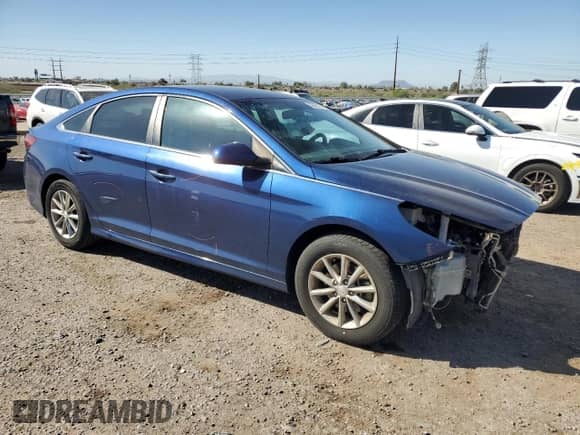 2018 Hyundai Sonata SE with VIN 5NPE24AF3JH640587, listed as a Copart auction lot 89699275 with 105,996 mi miles and Salvage title. Bid and sale history available at DreamBid. Image 4.