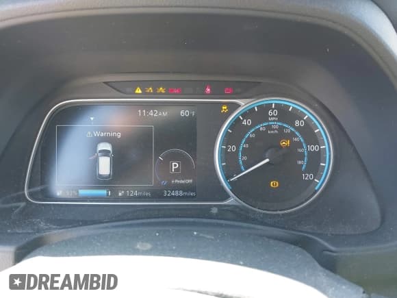 ✅ 2020 Nissan LEAF SV • VIN: 1N4AZ1CP4LC307981 • Lot: 42068236. Listed on IAAI with 32,488 mi. Free auction sales archive from the USA and detailed vehicle history report at DreamBid. Image 7.