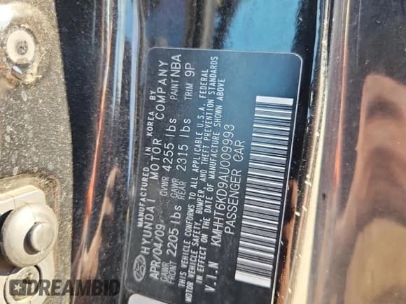 ✅ 2010 Hyundai Genesis Coupe • VIN: KMHHT6KD9AU009993 • Lot: 84393205. Wystawiony na Copart z przebiegiem 129 848 mil. Bezpłatny archiwum sprzedaży aukcyjnych z USA i szczegółowy raport historii pojazdu na DreamBid. Zdjęcie 12.