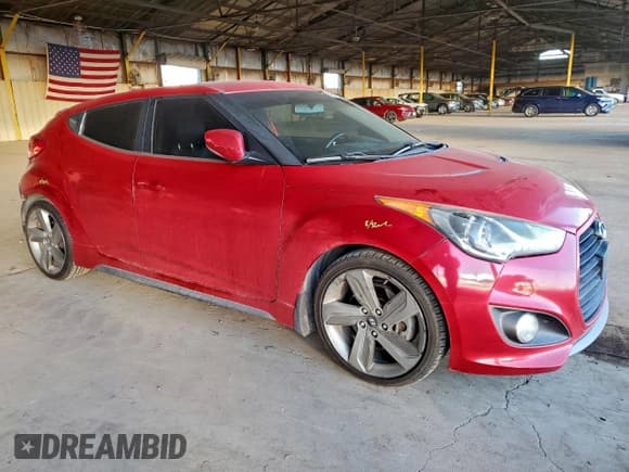 ✅ 2014 Hyundai Veloster Turbo • VIN: KMHTC6AE4EU207682 • Lot: 95551025. Listed on Copart with 100,738 mi. Free auction sales archive from the USA and detailed vehicle history report at DreamBid. Image 4.