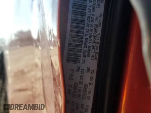 2009 Dodge 1500 TRX с VIN 1D3HB18PX9S750860, выставлен на аукционе Copart как лот 87316454 с пробегом 249 195 миль миль и Списание • Salvage title. История ставок и продаж доступна на DreamBid. Изображение 14.