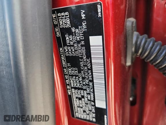 ✅ 2017 Volvo XC60 Dynamic • VIN: YV440MDR1H2034169 • Lot: 65412655. Wystawiony na Copart z przebiegiem 174 737 mil. Bezpłatny archiwum sprzedaży aukcyjnych z USA i szczegółowy raport historii pojazdu na DreamBid. Zdjęcie 13.