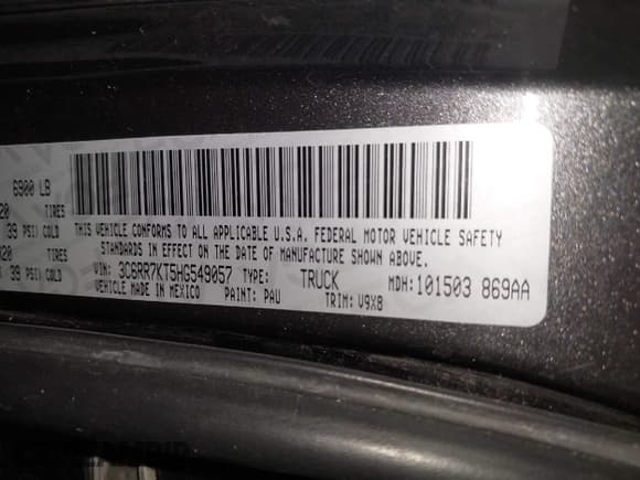 ✅ 2017 Ram 1500 Tradesman • VIN: 3C6RR7KT5HG549057 • Лот: 43258980. Опубликован ранее на IAAI с пробегом 316 322 миль. Бесплатный доступ к архиву аукционных продаж из США и подробный отчёт об истории автомобиля на DreamBid. Изображение 9.