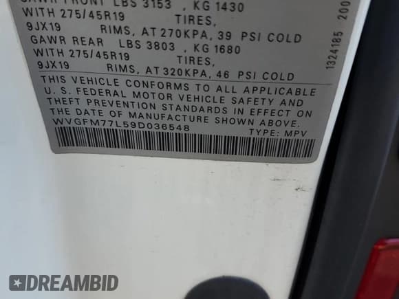 ✅ 2009 Volkswagen Touareg V6 • VIN: WVGFM77L59D036548 • Lot: 81895135. Wystawiony na Copart z przebiegiem 208 024 mil. Bezpłatny archiwum sprzedaży aukcyjnych z USA i szczegółowy raport historii pojazdu na DreamBid. Zdjęcie 14.