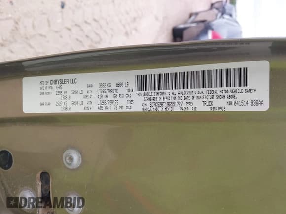 ✅ 2009 Dodge 2500 SLT • VIN: 3D7KS28T19G551727 • Лот: 42206638. Опубликован ранее на IAAI с пробегом 237 005 миль. Бесплатный доступ к архиву аукционных продаж из США и подробный отчёт об истории автомобиля на DreamBid. Изображение 9.