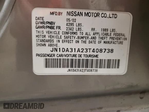 ✅ 2003 Nissan Maxima GLE • VIN: JN1DA31A23T408738 • Лот: 91971815. Опубликован ранее на Copart с пробегом 134 856 миль. Бесплатный доступ к архиву аукционных продаж из США и подробный отчёт об истории автомобиля на DreamBid. Изображение 12.