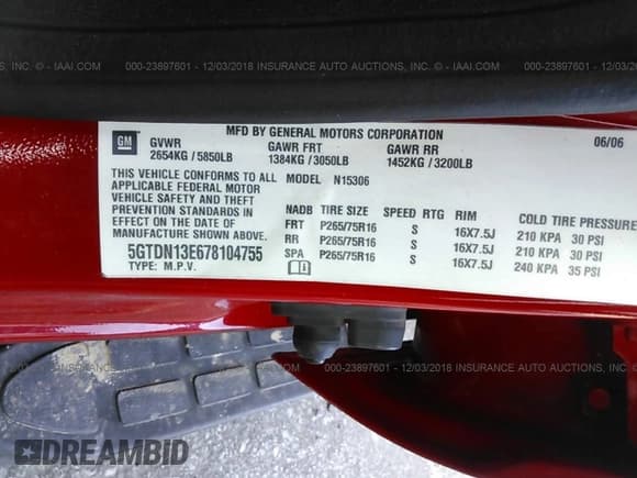 ✅ 2007 Hummer H3 SUV • VIN: 5GTDN13E678104755 • Lot: 23897601. Wystawiony na IAAI z przebiegiem Nie podano. Bezpłatny archiwum sprzedaży aukcyjnych z USA i szczegółowy raport historii pojazdu na DreamBid. Zdjęcie 9.